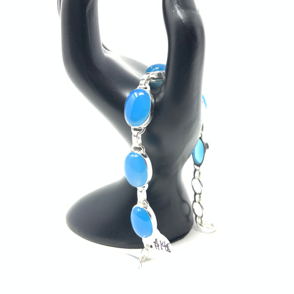 Blue Chalcedony Tennis Bracelet
