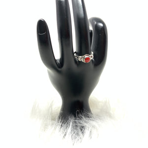 Red Coral Ring, size 8.5