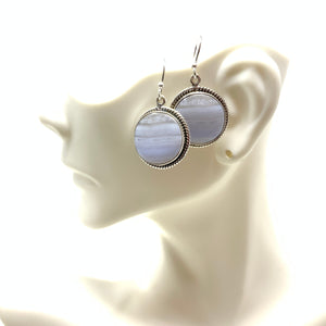 Blue Lace Agate Earrings