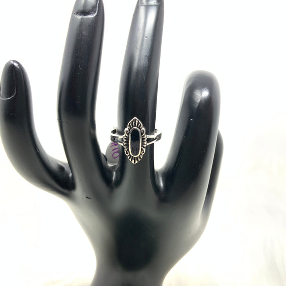 Black Onyx Ring, size 6