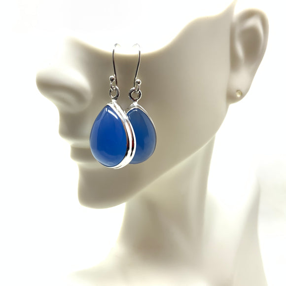 Blue Chalcedony Earrings