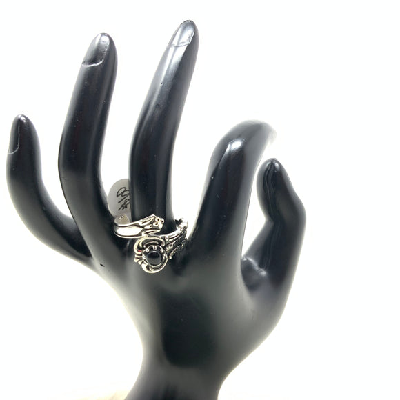 Black Onyx Ring, adjustable