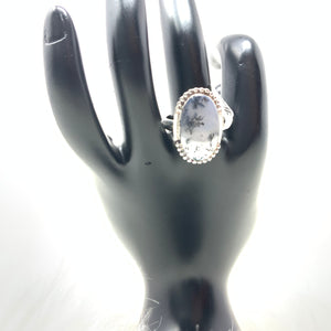 Dendrite Opal Ring, size 9
