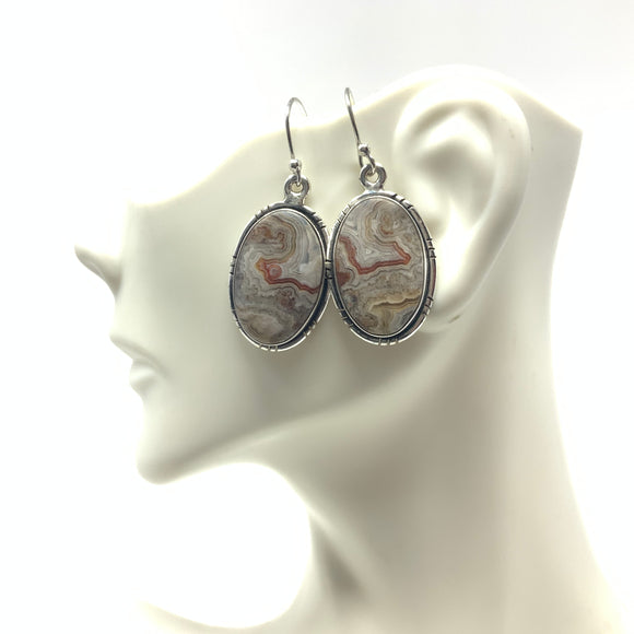 Crazy Lace Agate Earrings