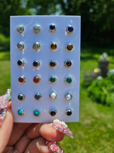 Gemstone Post Earrings