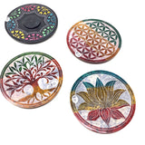 Dyed Rainbow Stone Disc Incense Burner